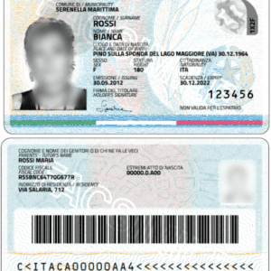Buy fake Italian ID card online